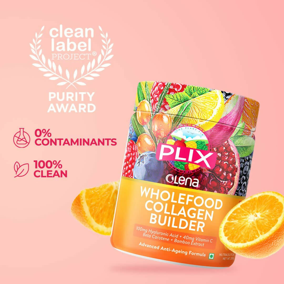 PLIX The Plant Fix Wholefood Collagen Builder Powder for Skin - Orange | Grocsy