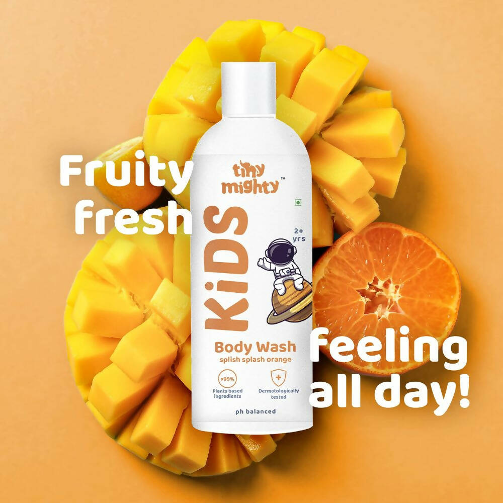 Tiny Mighty Kids Body Wash, Body Foam Wash, Body Lotion, Shampoo & Hair Oil Combo | Grocsy