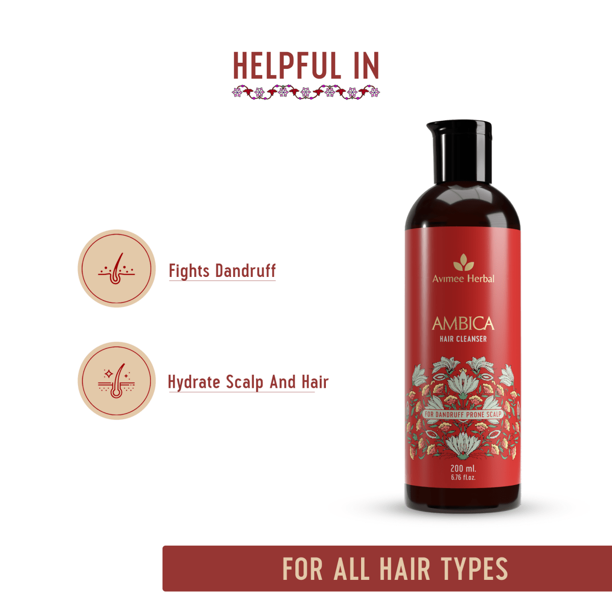 Avimee Herbal Anti Dandruff Kit - Oil, Scalp Spray, and Cleanser, Fights Dandruff & Moisturises Scalp Naturally | Grocsy