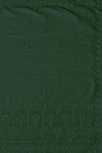 Green Georgette Embroidered and Stone Work Saree with Unstitched Blouse Piece - Roozal | Grocsy