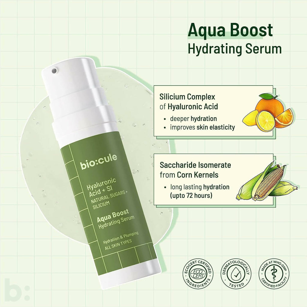 Biocule Aqua Boost Hydrating Face Serum | Grocsy
