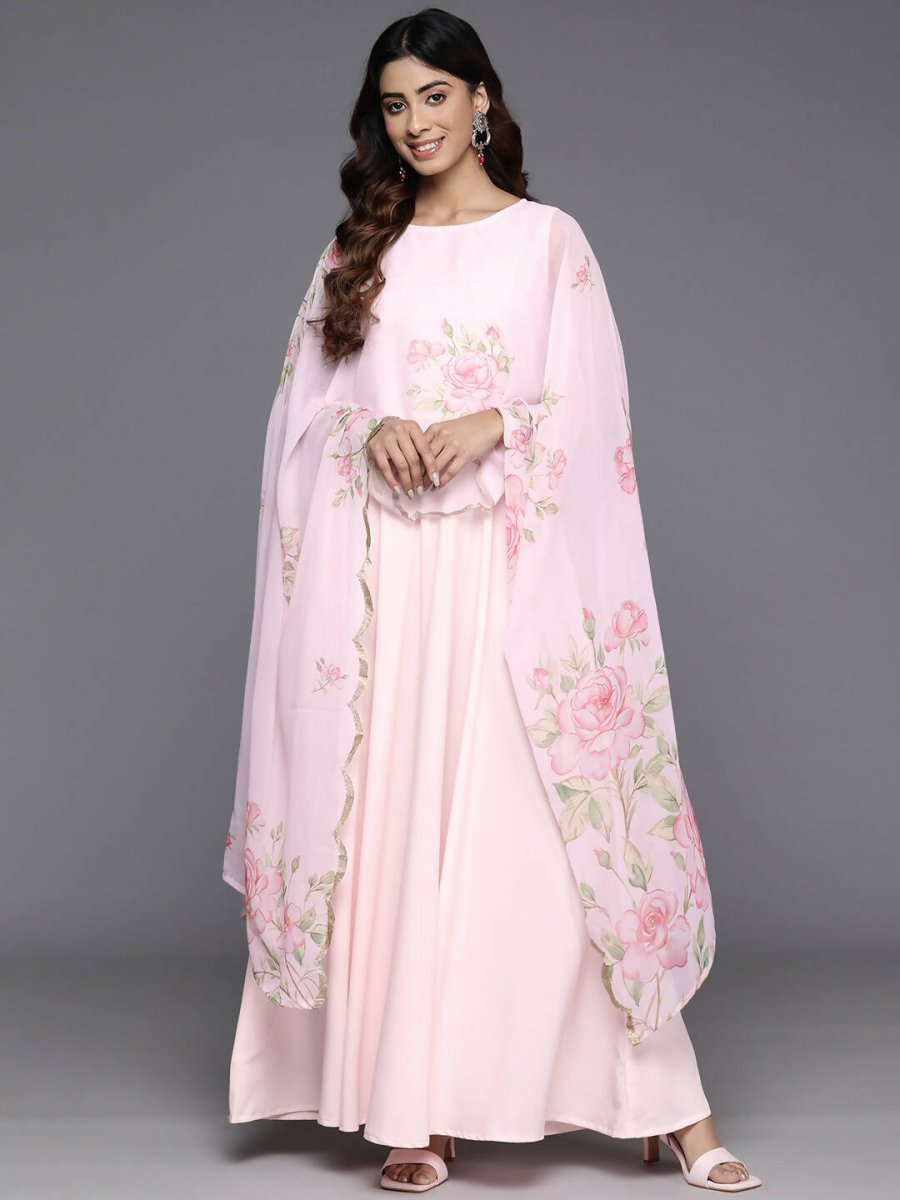 Ahalyaa Women's Traditional wear Dress - Pink | Grocsy