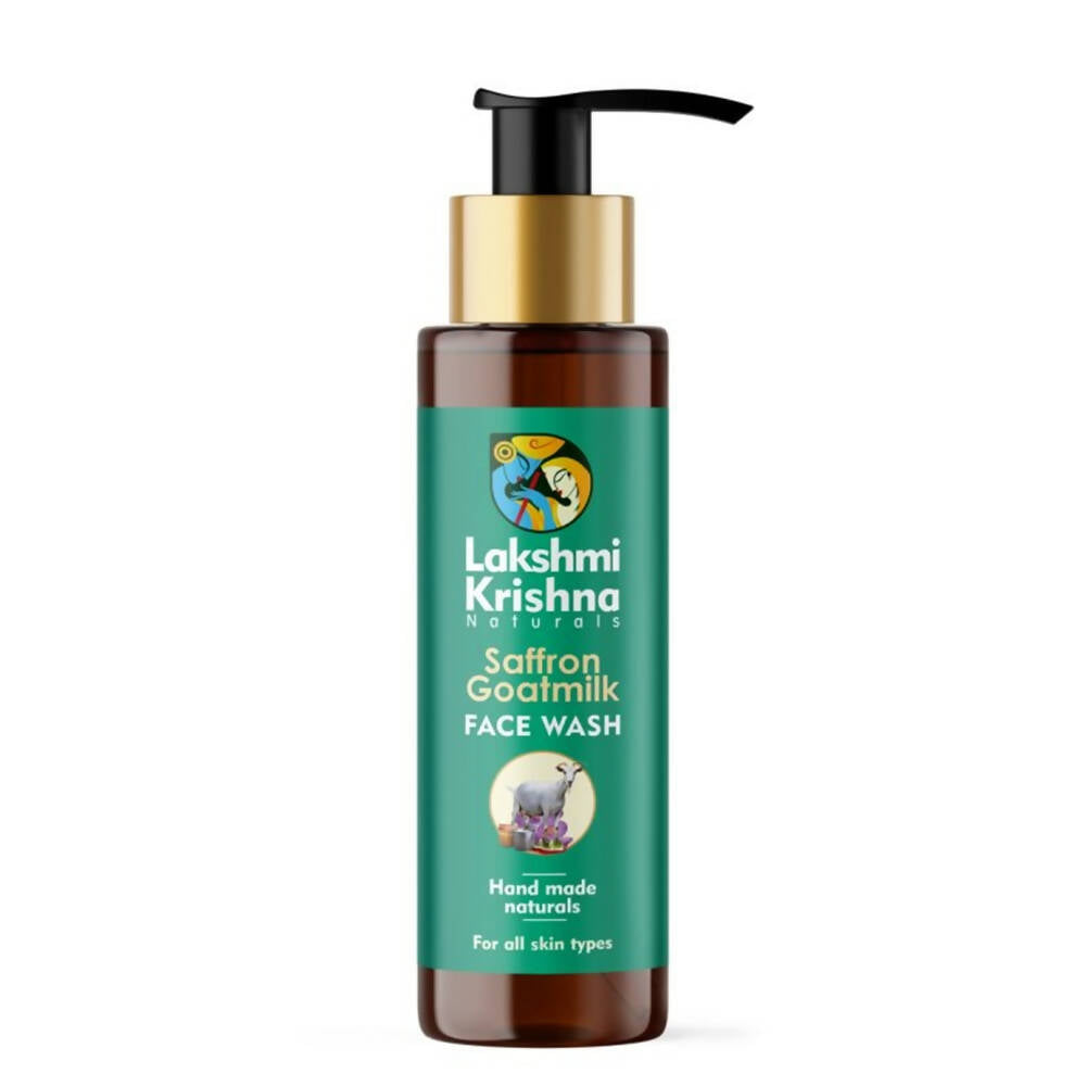Lakshmi Krishna Naturals Saffron Goat Milk Face Wash | Grocsy