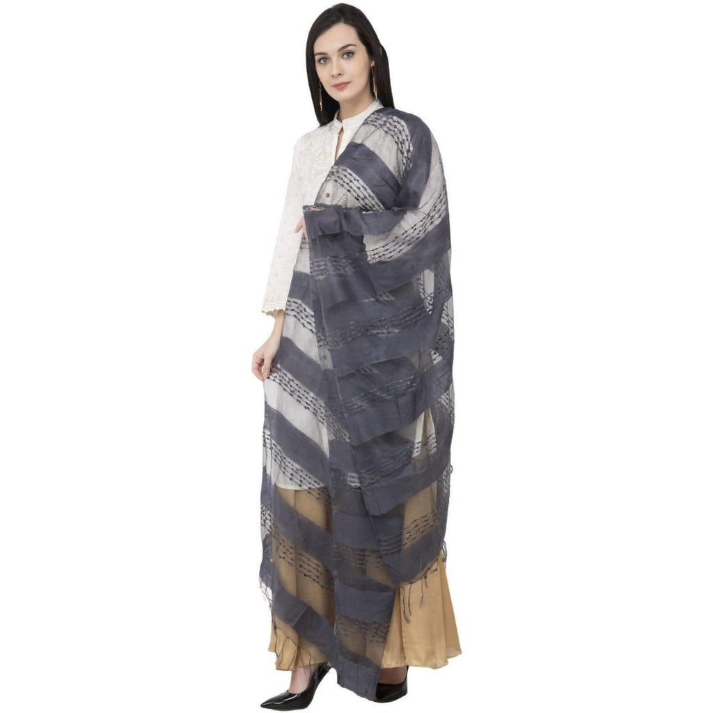A R Silk Payal Plan Regular Dupatta Gray Color Dupatta or Chunni | Grocsy