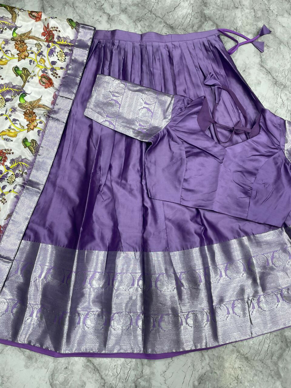 Teeya Creation New Latest Trendy Stylish Lehenga Choli Set - Lavender | Grocsy