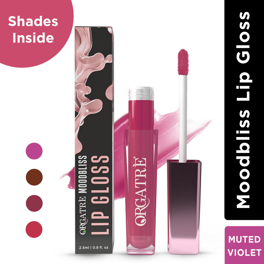 Orgatre MoodBliss Lip Gloss - Muted Violet | Grocsy