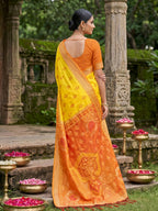 Shree Shyam Fashion Yellow Soft Silk Saree | Grocsy