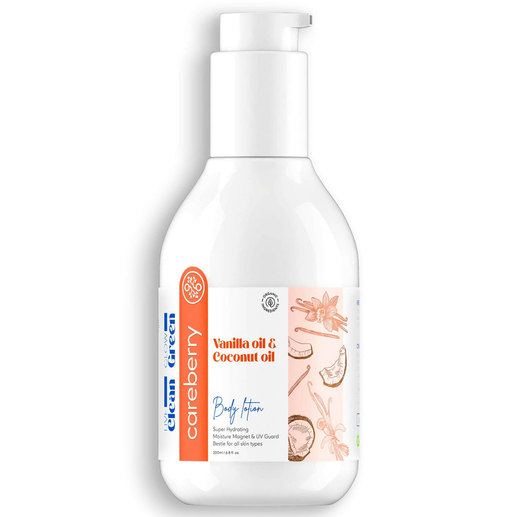 Careberry Vanilla & Extra Virgin Coconut Oil Body Lotion | Grocsy