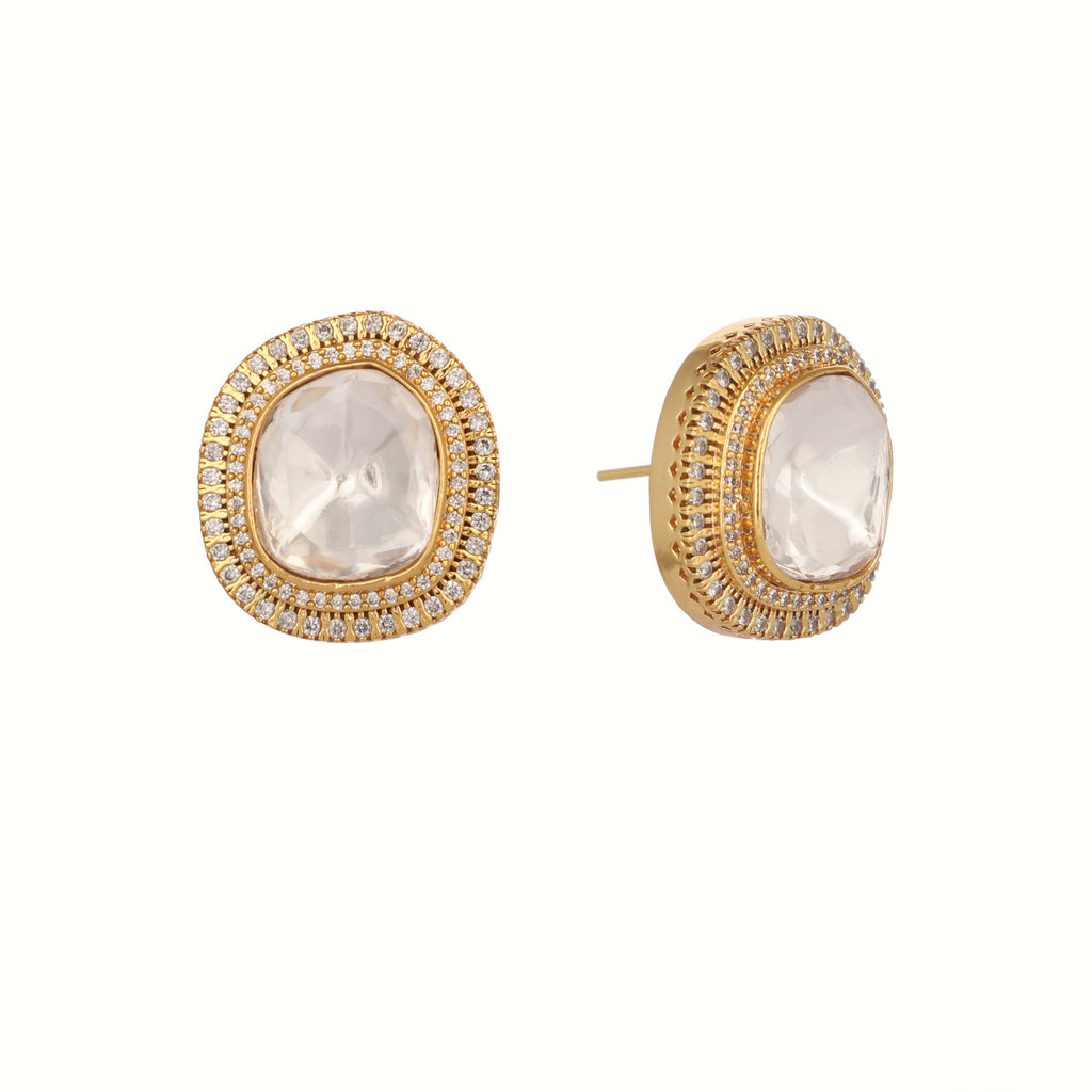 Nuyug Golden Spark Anti Tarnish studs | Grocsy
