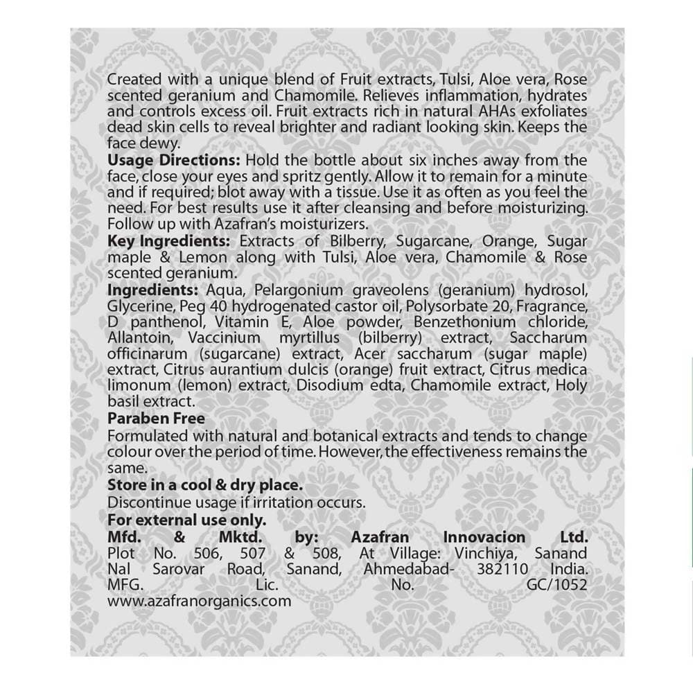 Azafran Organics Illuminating Dewy Face Mist | Grocsy