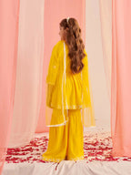 Joban Fashion Girl's Mustard Color Sharara Set | Grocsy