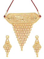 Gold plating jewellery set (Gold) - Ruby Raang | Grocsy