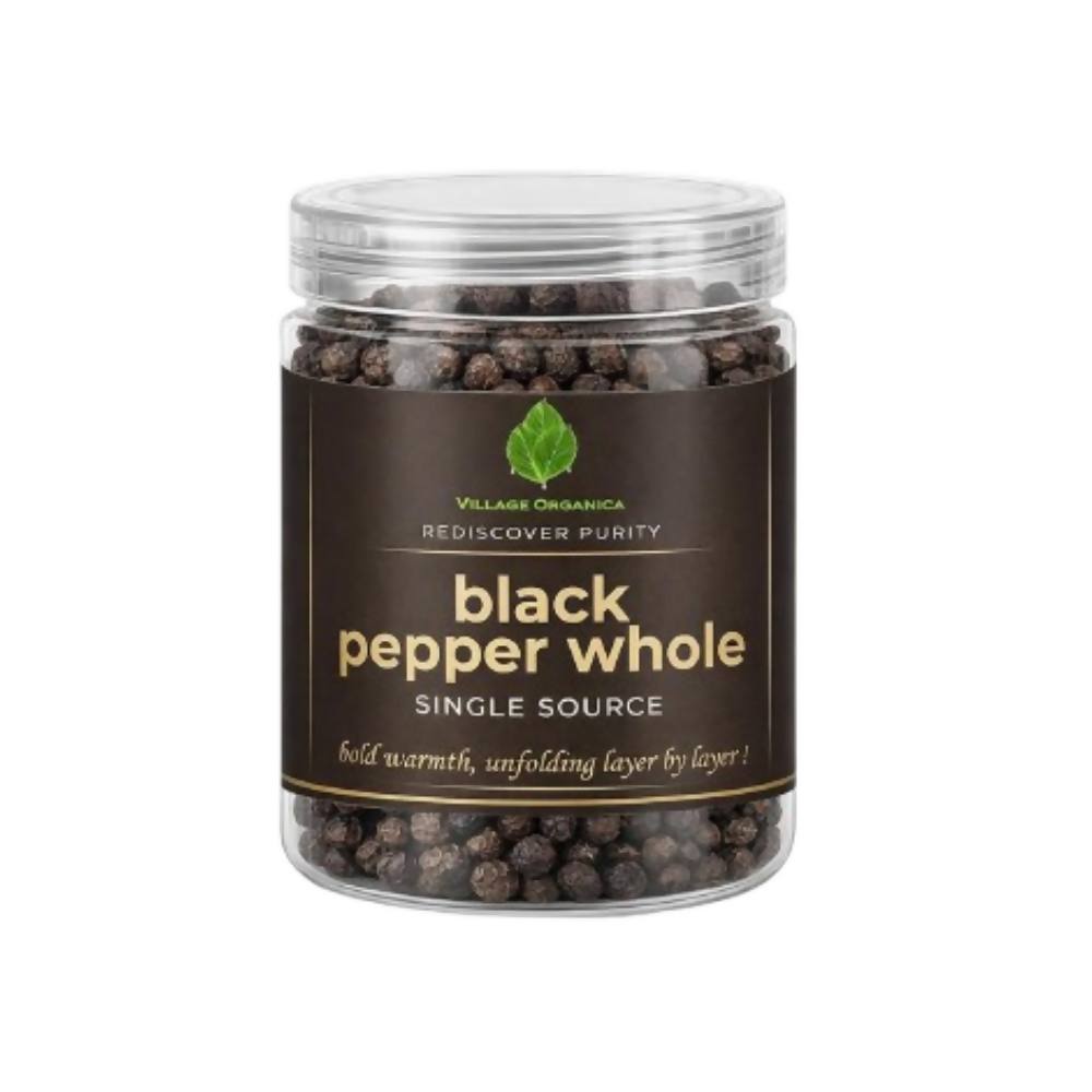 Village-Organica Black Pepper Whole | Grocsy