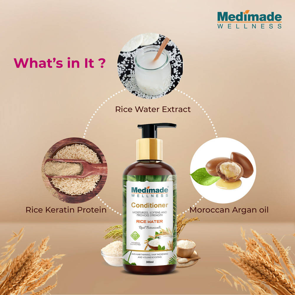 Medimade Wellness Rice Water Hair Conditioner | Grocsy