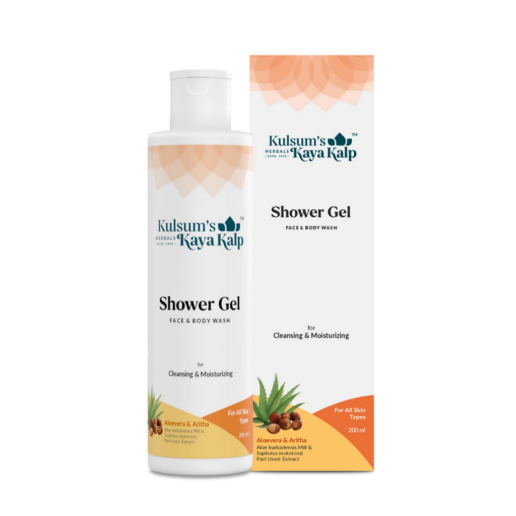Kulsum's Kaya Kalp Shower Gel For Cleansing & Moisturizing With Aloe Vera & Aritha | Grocsy