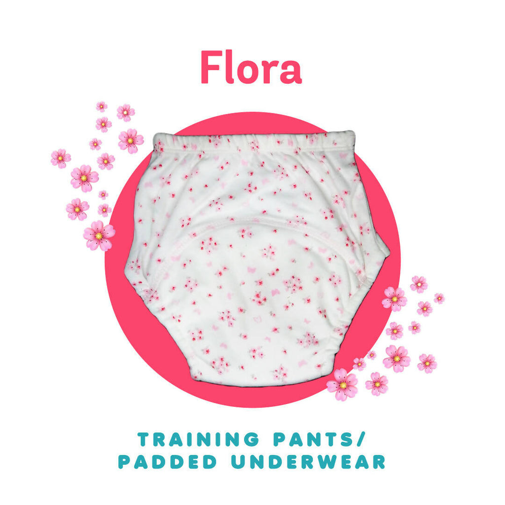 Kindermum Cotton Padded Pull Up Training Pants/Padded Underwear For Kids Flower Shower-Set of 2 pcs | Grocsy
