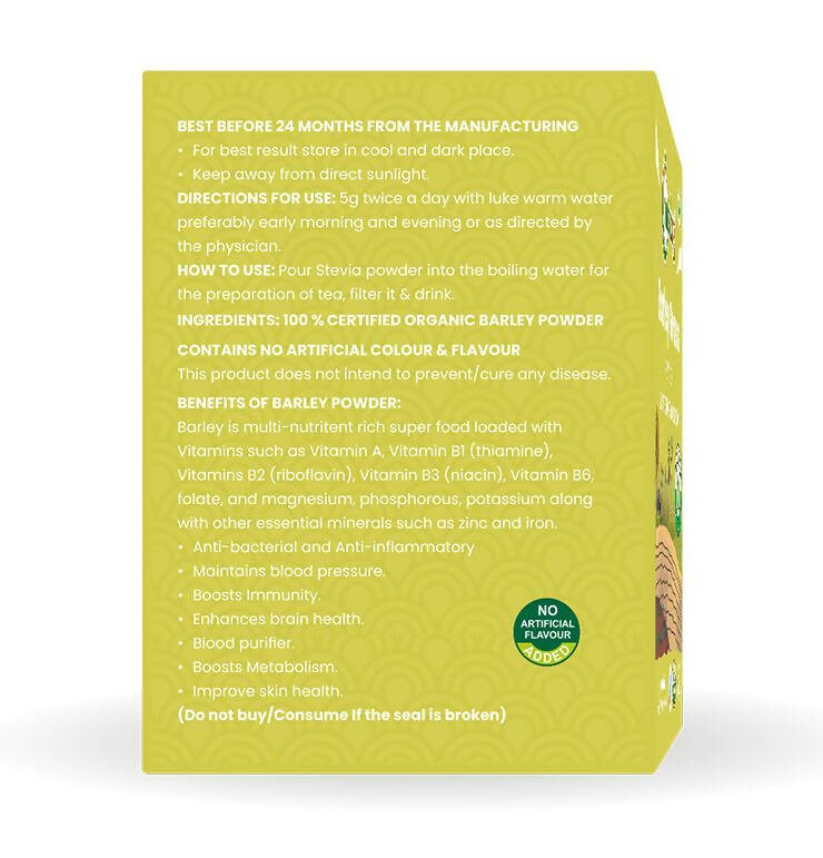 Nutriorg Certified Organic Barley Grass Powder | Grocsy