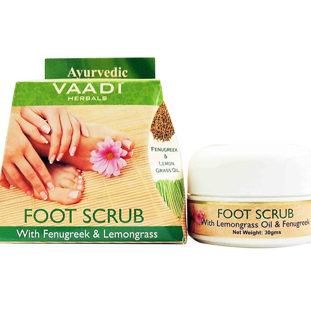 Vaadi Herbals Foot Scrub with Fenugreek and Lemongrass Oil | Grocsy