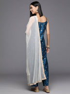 Ahalyaa Women's Traditional wear Kurta Set - Blue | Grocsy