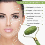 WishCare Face Massage Jade Roller For Glowing Skin - Green | Grocsy