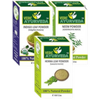 VedicAyurveda Indigo Powder, Neem Powder & Heena Powder | Grocsy