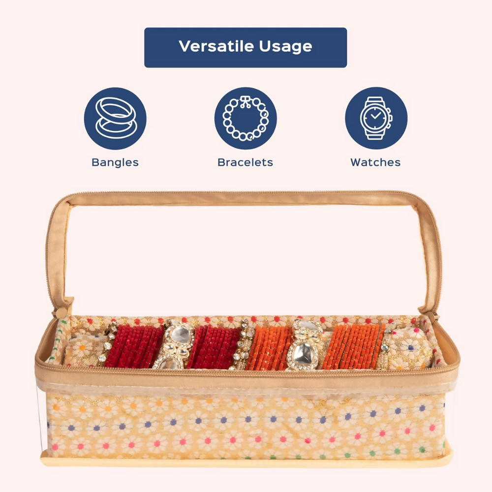 Homestrap Single Rod Storage Bangle Box - Golden | Grocsy