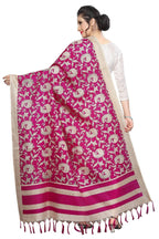 Vamika Pink Printed Khadi Bhagalpuri Dupatta | Grocsy