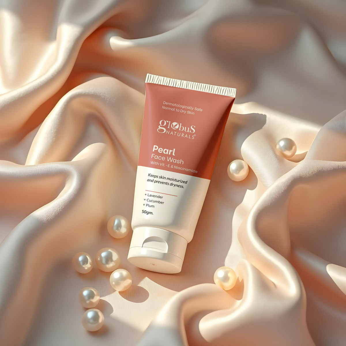 Globus Naturals Pearl Face Wash with Vitamin-E & Niacinamide | Grocsy