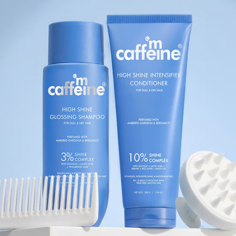 mCaffeine Glass Hair Wash Duo Shampoo & Conditioner | Grocsy