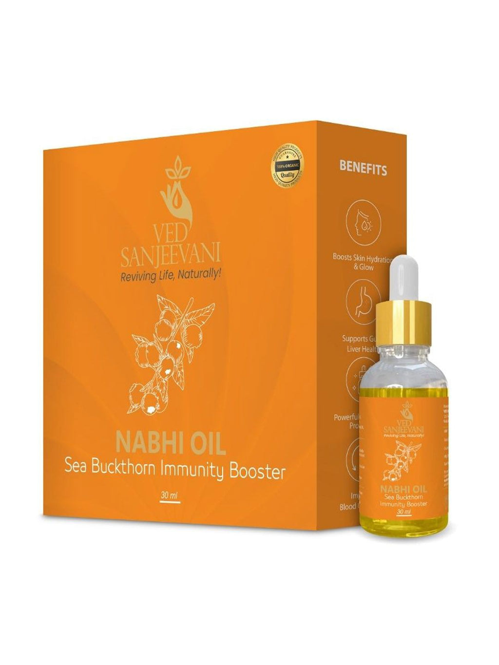Ved Sanjeevani Seabuckthorn Nabhi Oil | Grocsy
