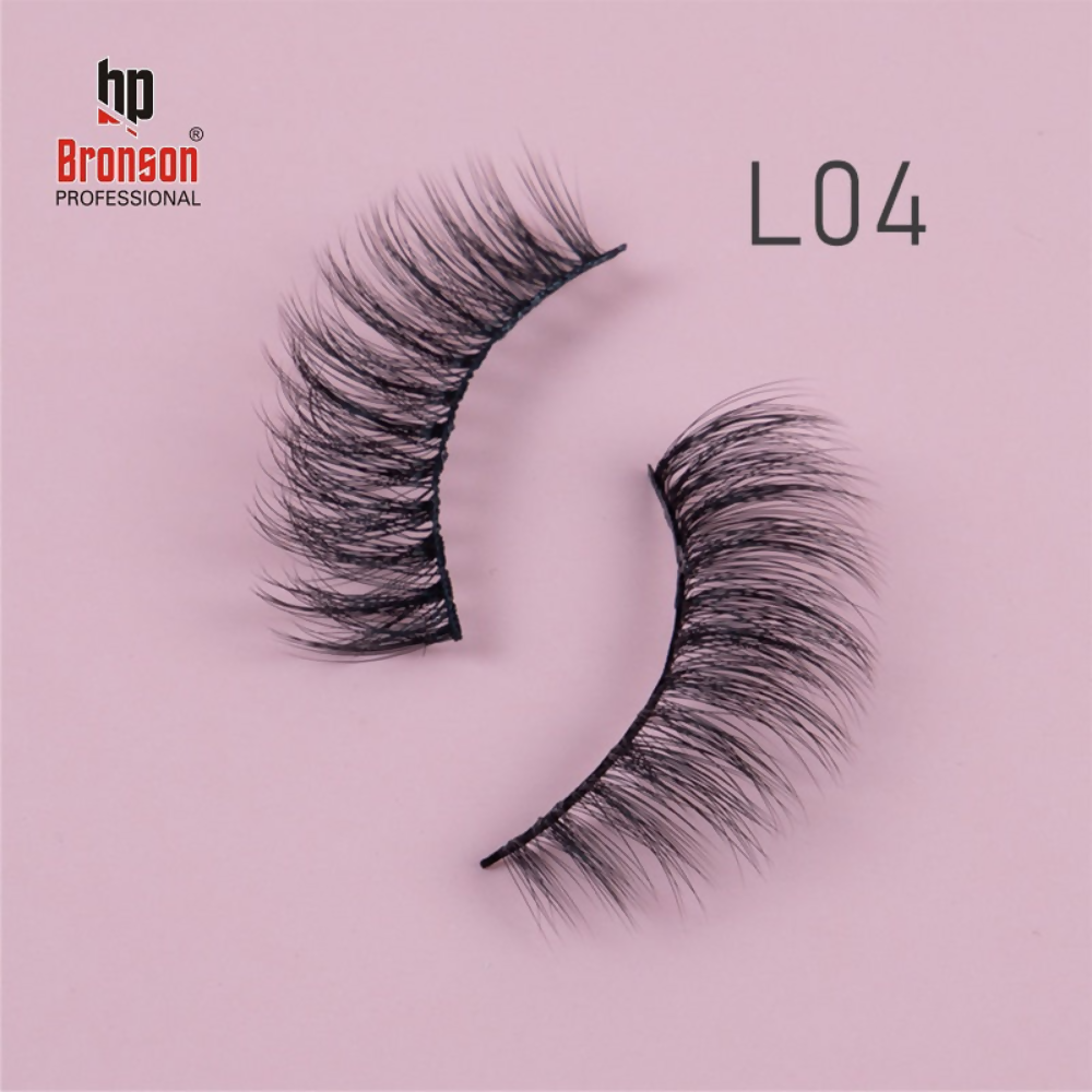 Bronson Professional Eyelash Set 3d False Long And Natural Eye Makeup - L04 | Grocsy