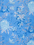 Aramya Straight Soft Cotton Floral Print Women's Kurta - Blue | Grocsy