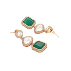 Nuyug Emerald Drop Anti Tarnish Sparkle Earrings | Grocsy