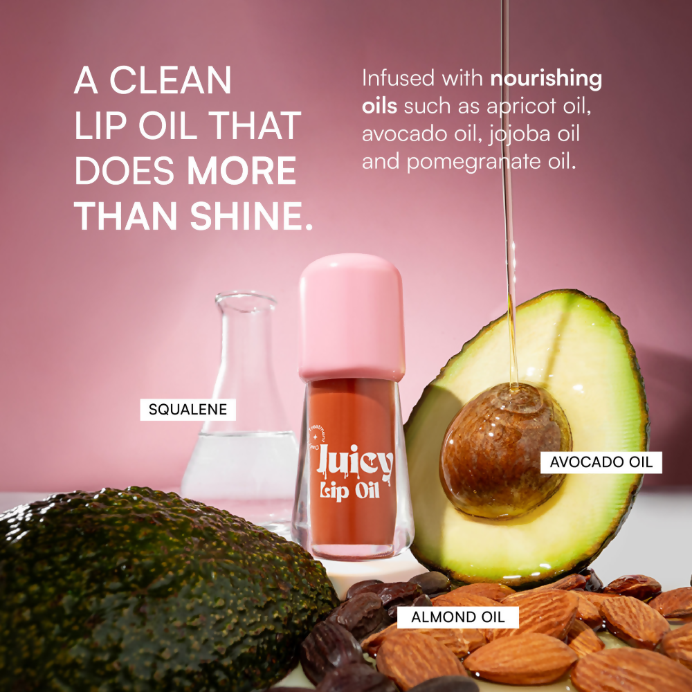 Gush Beauty Balmy Glossy Tinted Lip Oil - Rose Mauve | Grocsy