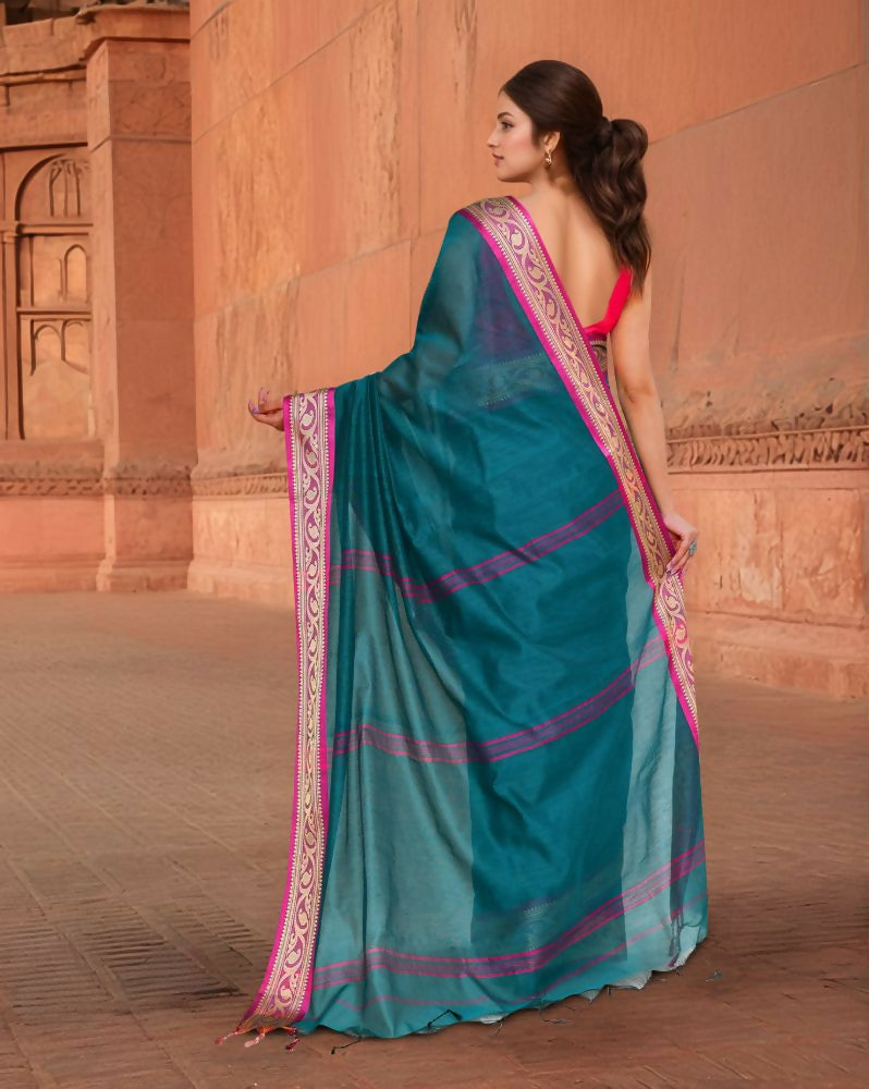 Joban Fashion Women Multicolor Trendy Cotton Saree | Grocsy