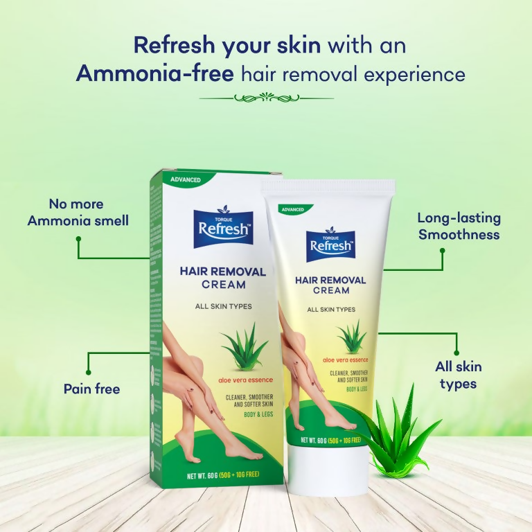 Torque's Refresh Hair Removal Cream With Aloe Vera Essence | Grocsy