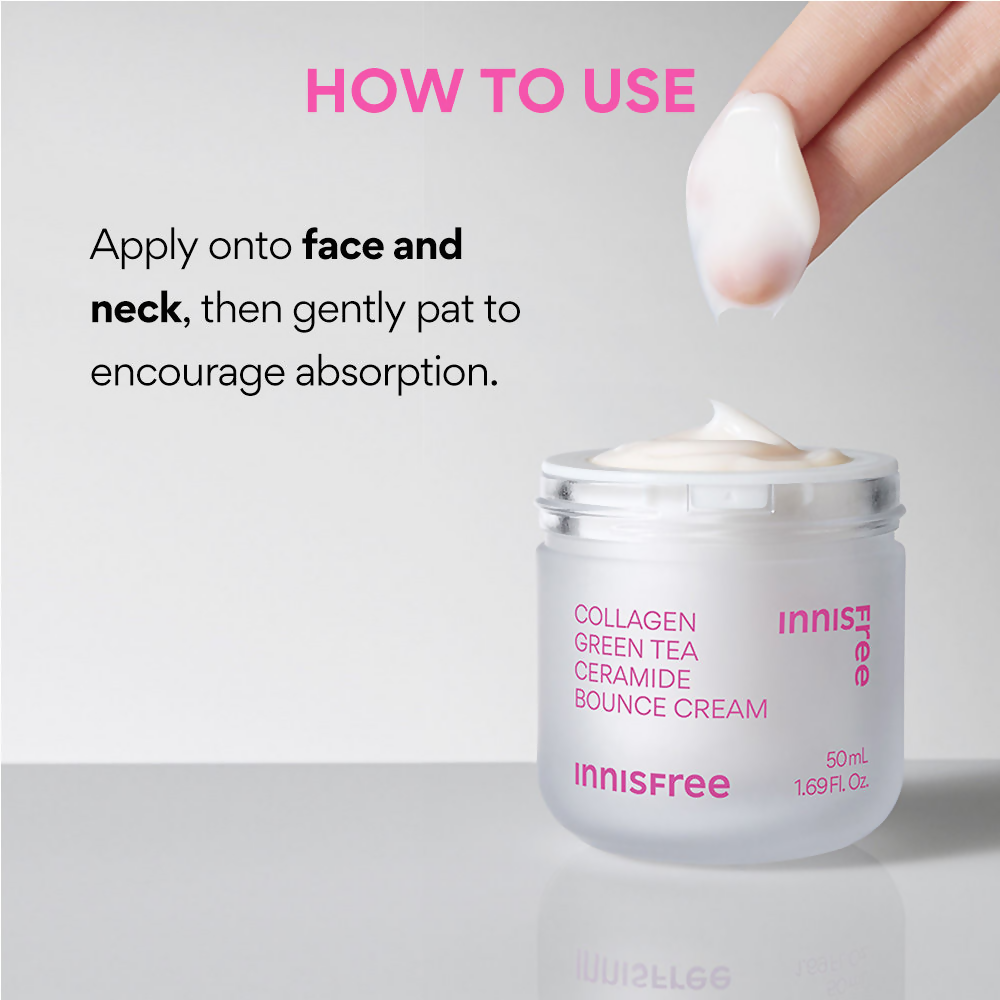 Innisfree Collagen Booster Green Tea Ceramide Bounce Cream | Grocsy