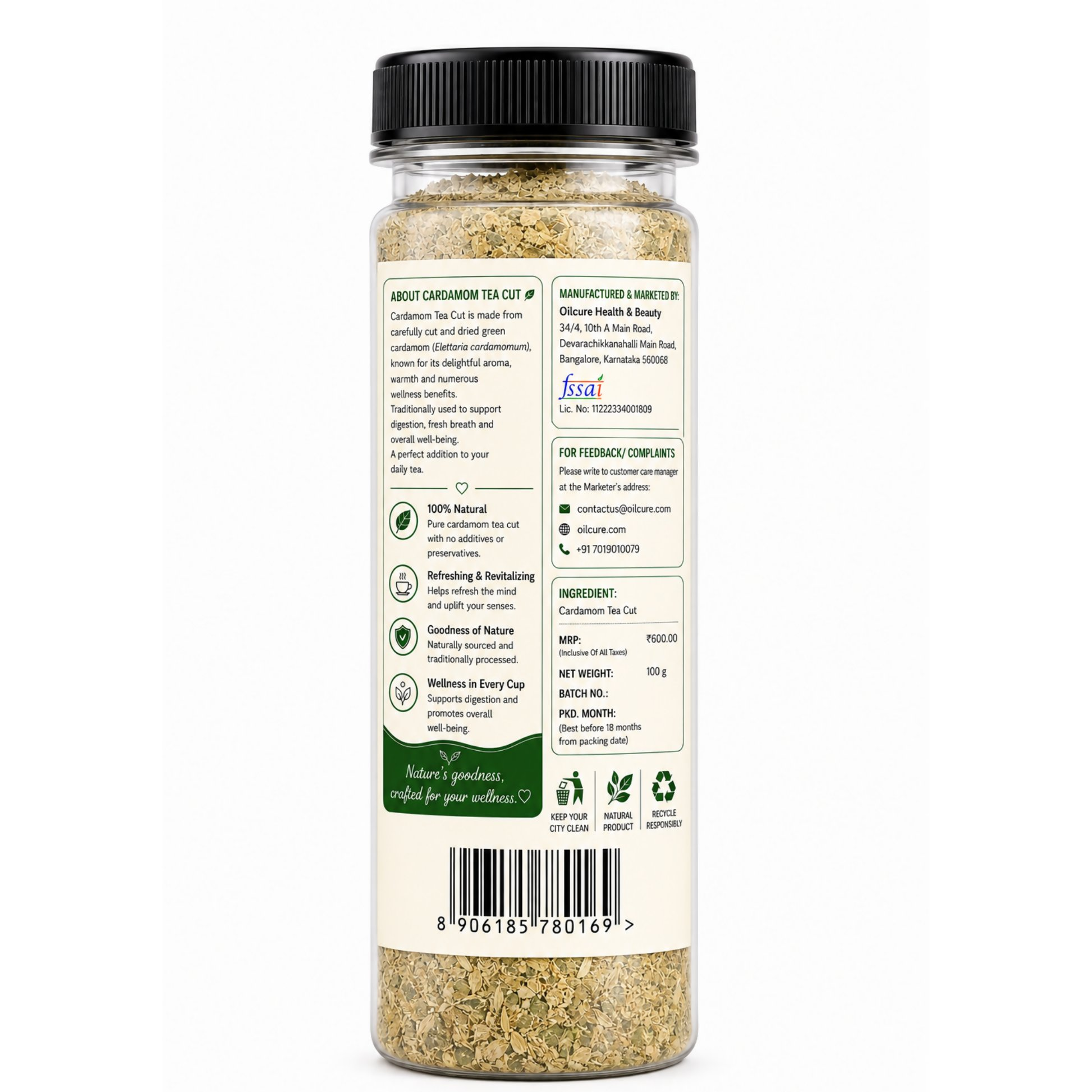 Nxtgen Ayurveda Cardamom Tea Cut | Grocsy