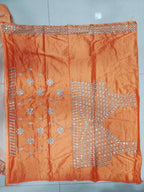 Jyoti Fashion Delightful Orange Sequins, Zari with Embroidered Devsena Silk Lehenga Choli with Dupatta | Grocsy