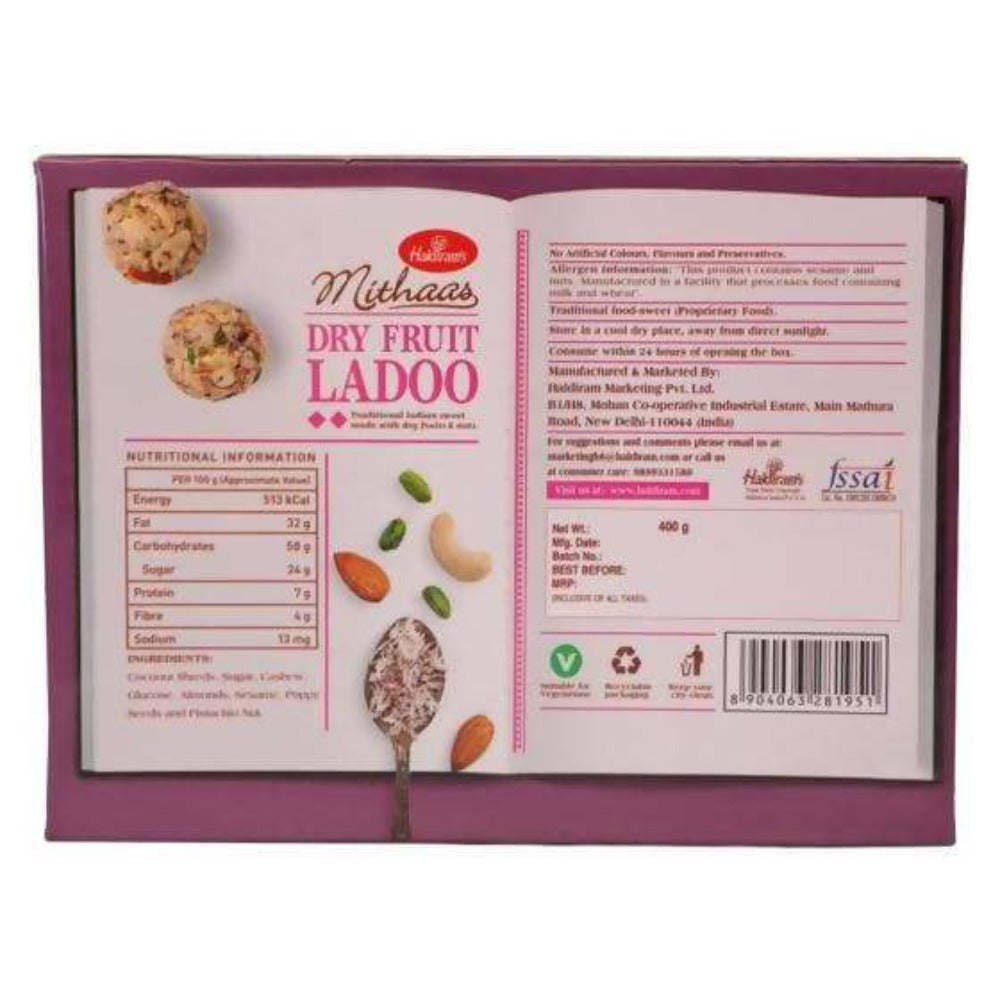 Haldiram's Dry Fruit Ladoo | Grocsy