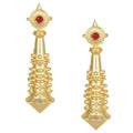 Joban Fashion Women Matte Gold Brass Earrings | Grocsy