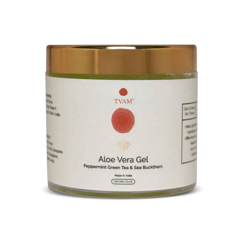 Tvam Peppermint, Green Tea & Sea Buckthorn Aloe Vera Gel | Grocsy