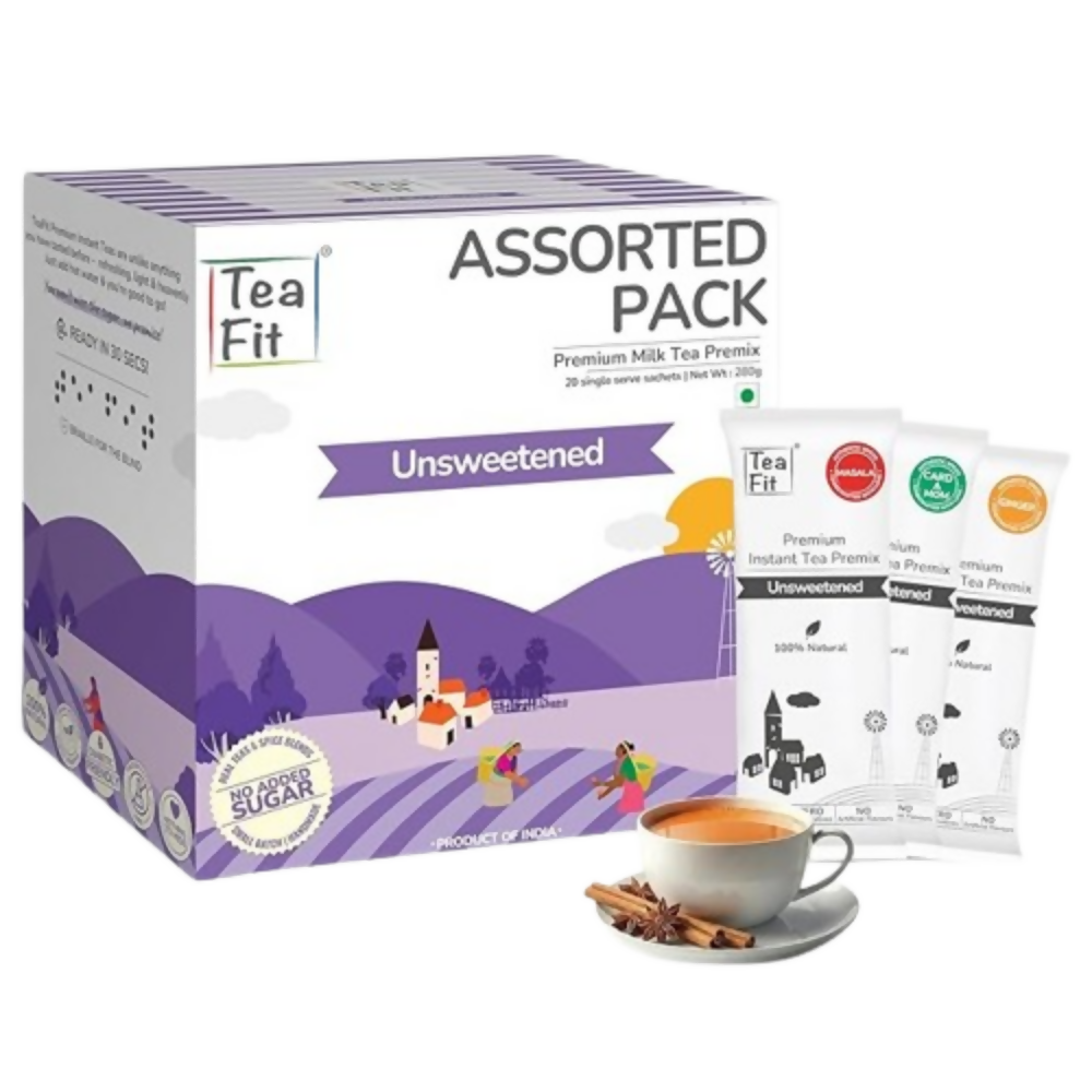 TeaFit Premium NO SUGAR Instant Assorted Tea Premix | Grocsy