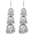 MS Fashion India Afghani Kashmiri Tribal Oxidized Dangle Long Earrings | Grocsy