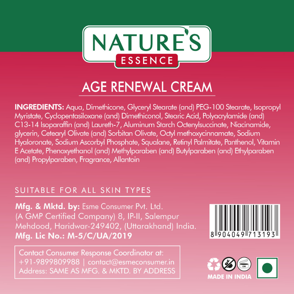 Nature's Essence Facialist Age Renewal Cream | Grocsy