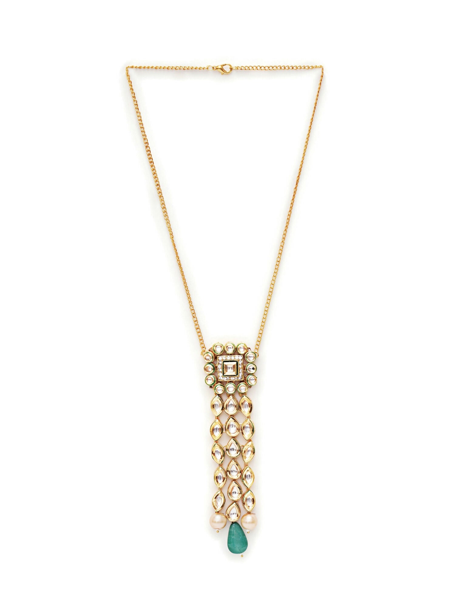 Kundan Necklace (Gold) - Ruby Raang | Grocsy