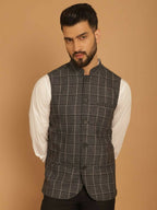 Even Apparels Nehru Jacket With Welt Pockets - Grey | Grocsy