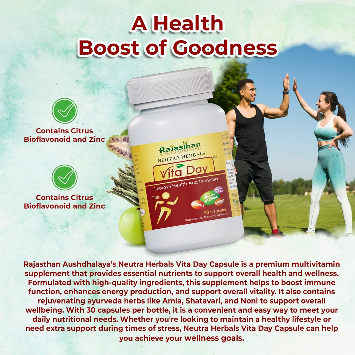 Rajasthan Herbals Neutra Herbals Vita Day Capsules | Grocsy