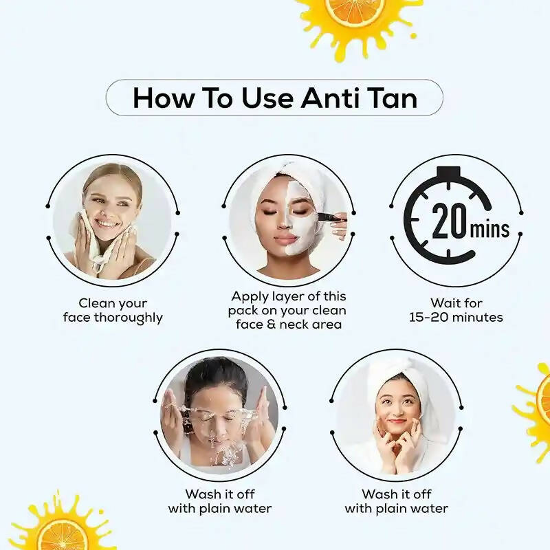 VCare Anti-Tan Facial Pack For Glowing Skin | Grocsy