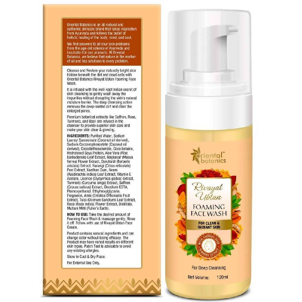 Oriental Botanics Ubtan Foaming Face Wash | Grocsy